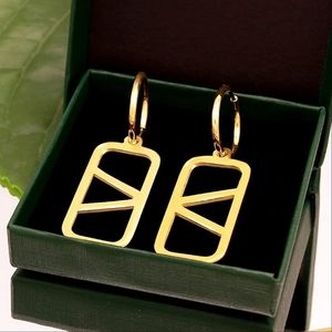 Gorgeous 18K Gold Letter V Initial Earrings